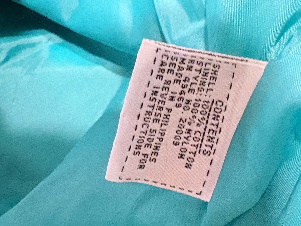 Vintage Lifestyles by Mulberry Street Teal Cotton Bomber Jacket Size M item 253 - Picture 5 of 8